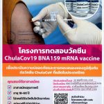 โครงการทดสอบวัคซีน ChulaCov19 BNA159 mRNA vaccine